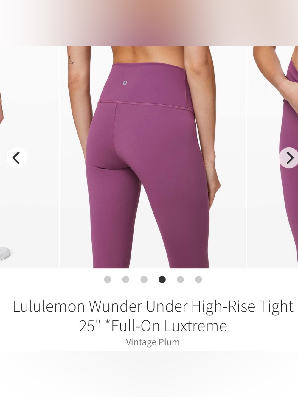 Lululemon Wunder Under High-Rise Tight 25" in Vintage Plum